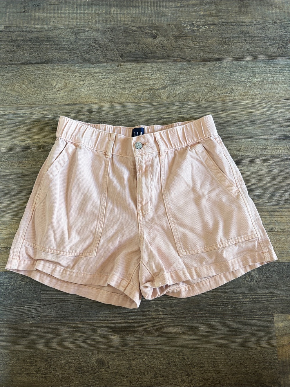 GAP Women's Pale Pink High Waist Casual Shorts